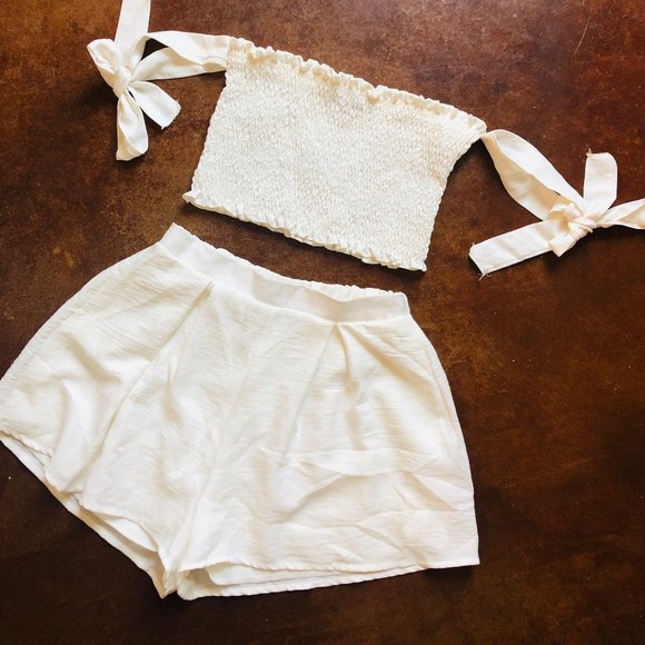 White Two-Piece Set - Picture 3 of 4